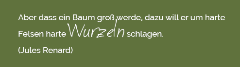 Aber dass ein Baum groß werde, ...